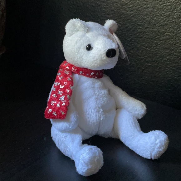 2000 holiday teddy ❄️ •TY Beanie baby original collection from  90’s 2000’s - Picture 3 of 6